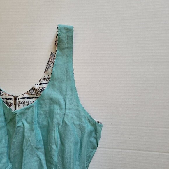 Levi's mini dress sleeveless white flowers boho beach sundress coastal summer - Picture 14 of 16